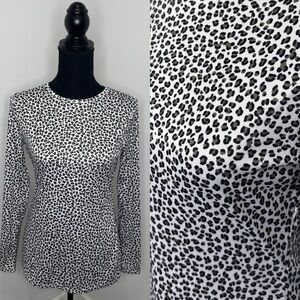Stay Warm by Cuddl Duda Leopard Print Long Sleeve Top (S)